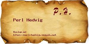 Perl Hedvig névjegykártya